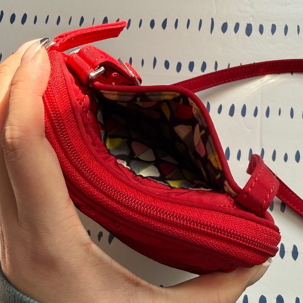 Vera Bradley Red Quilted Mini Hipster Crossbody Bag - Picture 8 of 8
